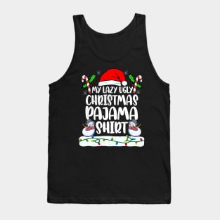 Family Lazy Pajamas 2021 Santa Ugly PJs Men Women Funny Tank Top